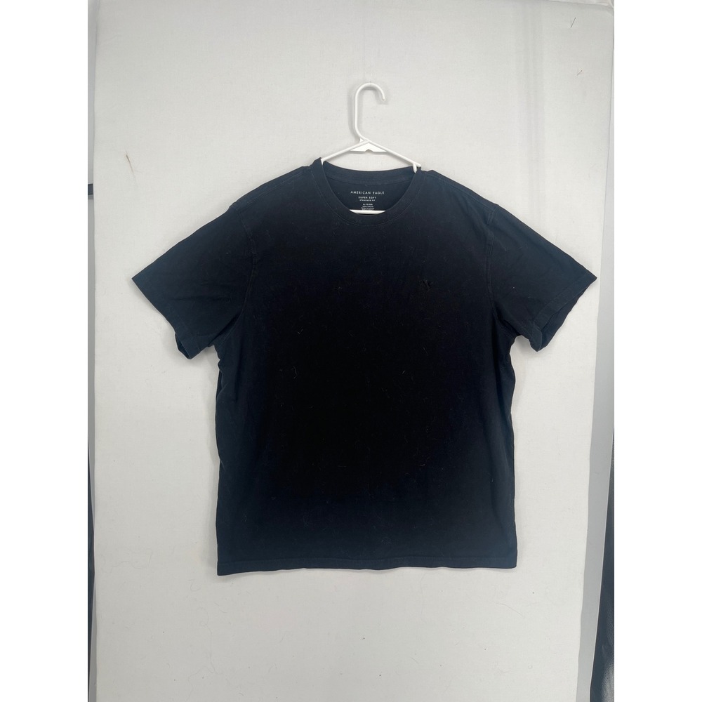 American Eagle Super Soft Standard Fit T-Shirt Mens XL Black Short Sleeve Tee